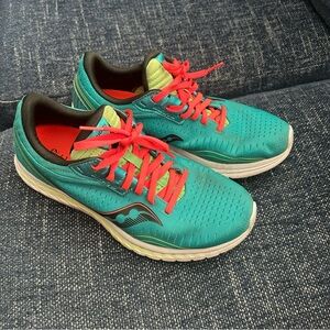 Saucony Kinvara 11 "Blue Mutant" Running Shoes Sneakers Women's US 7.5